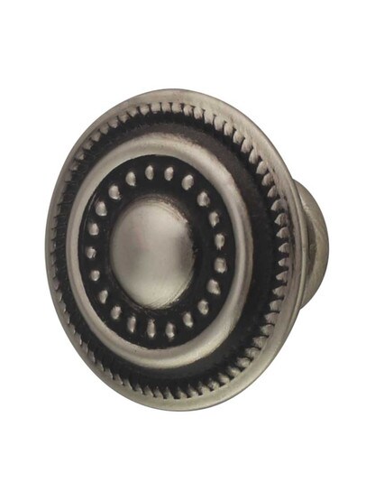 Manor House Knob 1-1/4 inch Diameter in Silver Stone.